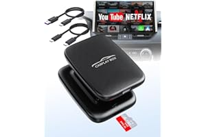 ROCKETEK 2025 Upgraded Wireless CarPlay and Android Auto Adapter- Built in Netflix YouTube Support TF Card, Magic Car Play AI Box Convert Wired to Wireless Dongle,Apple car Play Adapter for Cars from 2016