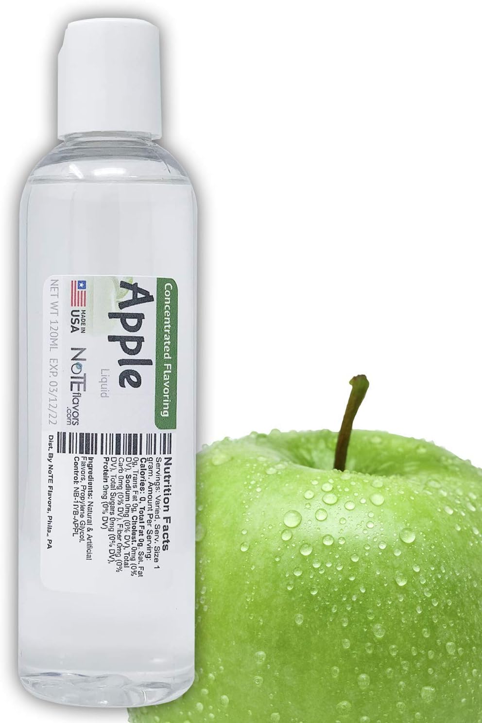 NoTE Liquid Apple 1-4oz - Food Grade Concentrated Flavoring for Cooking, Baking, or DIY Liquid (120mL/4oz)