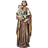 Joseph's Studio by Roman - St. Joseph and Child Jesus Figure, for 18" Scale Renaissance Collection, 18" H, Resin and Stone, Religious Gift, Decoration, Collection, Durable, Long Lasting
