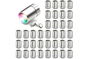 SUZEYAR 36 Pcs - Miniature Lights for Dollhouse,Miniature LED Lights for Handcraft,Mini Spot Lights Battery Operated, Tiny Decoration Lights,LED for Balloons,Party Decoration (Multi-Color Changing)