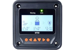 EPEVER Remote Meter MT50 for MPPT Solar Charge Controller LCD Display Monitoring Setting Reading for Tracer-AN, Triron-N, XTRA Series Regulator (MT-50 Remote Meter)