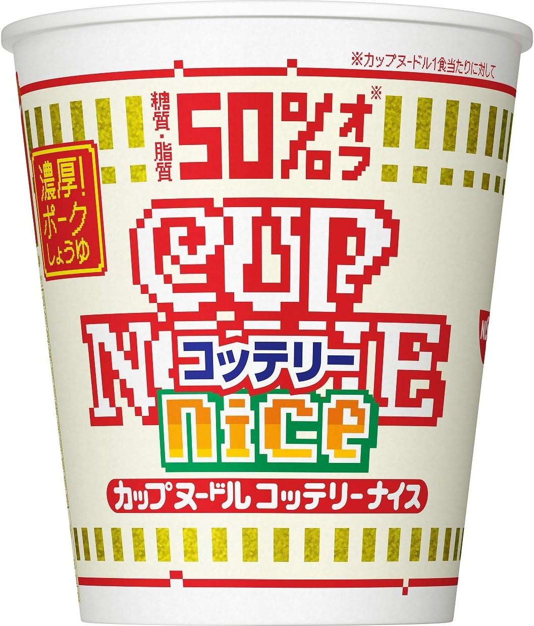 Nissin Cup noodle Nice Kotteri Light Soysouce 176kcal 57gx12cups x1case by Nissin