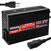 WAOUKS 58.4V 5A Charger 58.4V LiFePO4 Battery Charger DC C13 N+ L- Connector for 16S 48V LiFePO4 Battery Pack Fast Charger