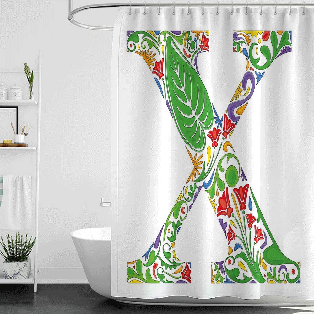 Amazon Com Homecoco Cool Shower Curtains For Men Letter X Letter