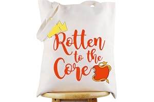 WZMPA Descendants Canvas Tote Bag Mal Evie Fans Gift Rotten To The Core Shoulder Bag Evil Queen Merchdise