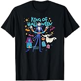 Amazon Essentials Men's Nightmare Before Christmas King of Halloween Jack and Zero T-Shirt, Black Halloween Print, Small