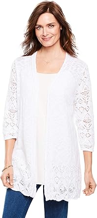women's plus size white cardigan sweater