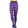 ToBeInStyle Women’s Wide Horizontal Contrast Stripe Tights Opaque Hosiery