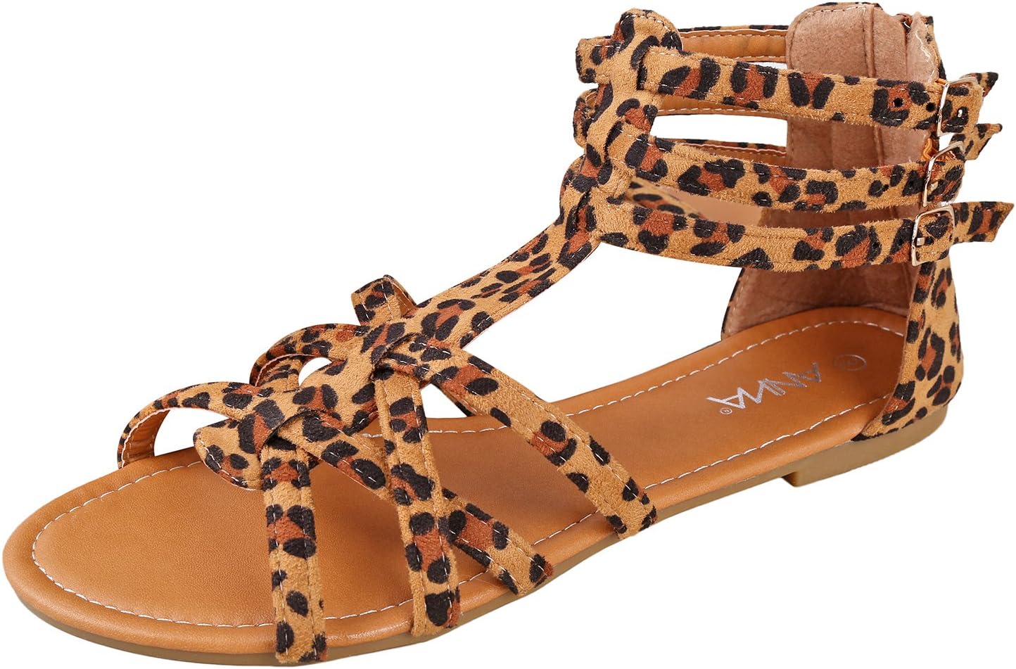 ANNA Home Collection Mavis-7 Women Buckle Zip Gladiator Sandal