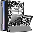 Fintie Slim Case for Samsung Galaxy Tab S10 FE/ S9 FE 5G 10.9 Inch/Tab S9 11 Inch with Built-in S Pen Holder, Soft TPU Smart Stand Back Cover Auto Wake/Sleep Feature, Composition Book Black