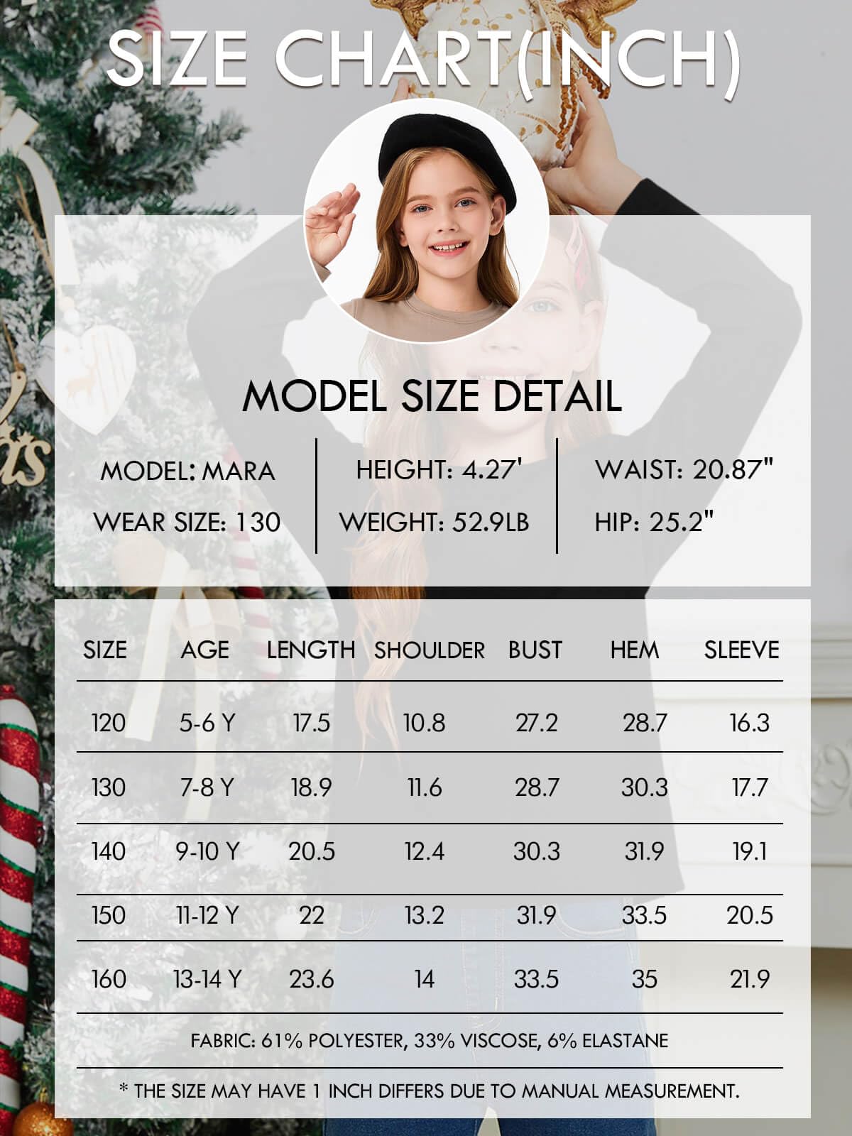 Haloumoning Girls Long Sleeve T Shirts Kids Fall Tops Crewneck Basic Tees 5-14Y