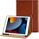 DTTO for iPad 9th/8th/7th Generation 10.2 Inch Case 2021/2020/2019, Premium Leather Business Folio Stand Cover with Apple Pen
