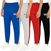Reebok Boys Sweatpants - 4 Pack Soft Performance Fleece Boys Joggers Athletic Pants with Pockets for Gym Running and Workout