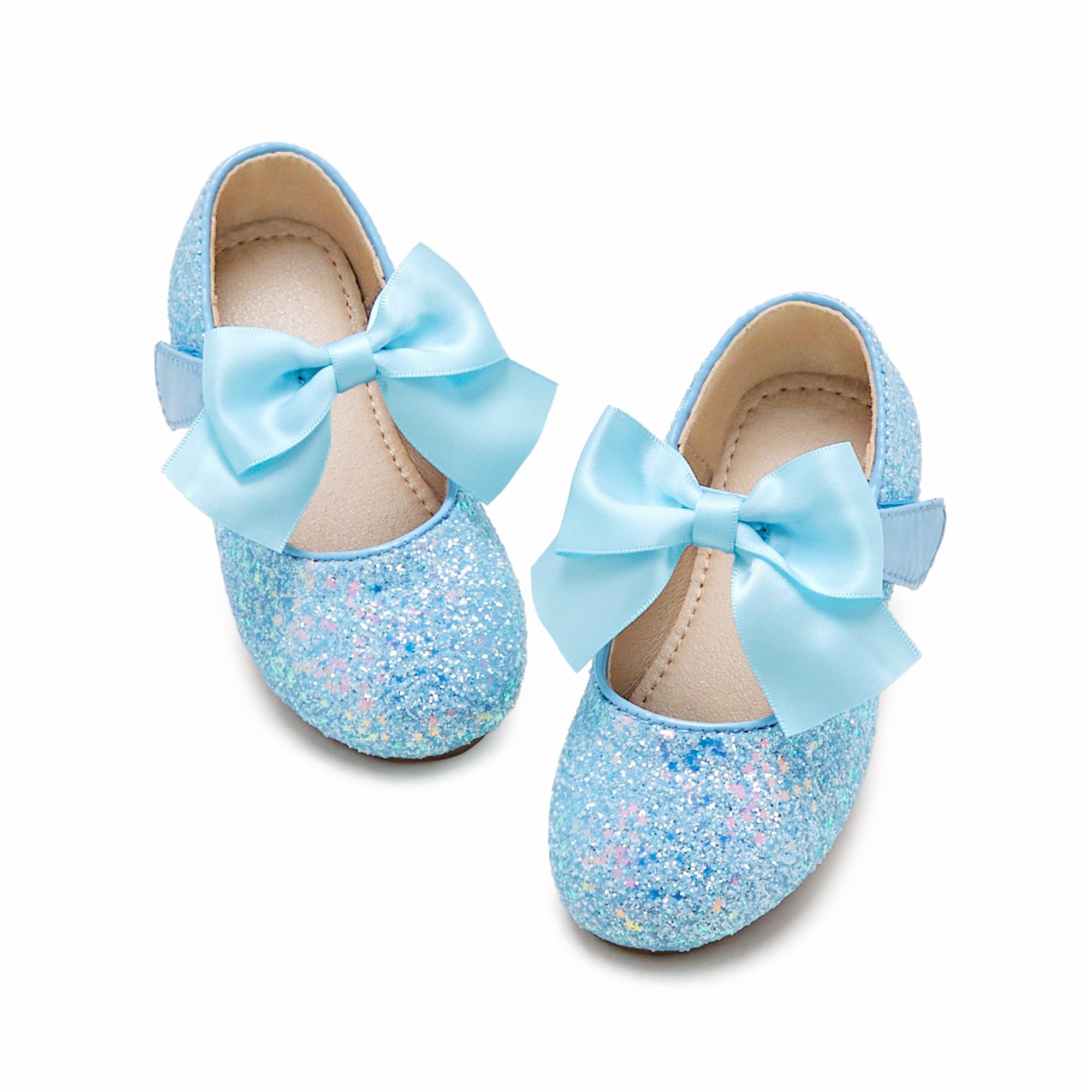 Otter MOMO Toddler/Little Girls Mary Jane Ballerina Flats Shoes Slip-on School Party Dress Blue Shoes Size 5 Image