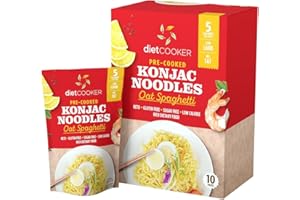 (Pack of 10) DIET COOKER Premium Shirataki Noodles, Konjac Noodle, Keto & Vegan Friendly, Zero Net Carbs, Odor Free, Low Calorie Pasta, Healthy Diet Food 9.52 oz (Oat Spaghetti)