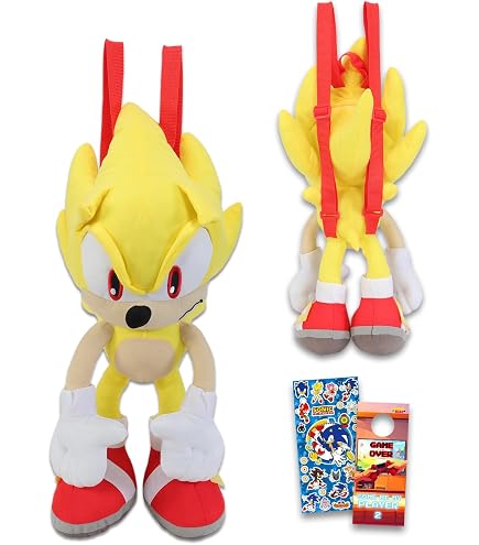 Amazon.com: Sonic The Hedgehog Plush Backpack Stuffed Animal Toy