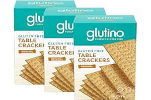 Glutino, Gluten Free Table Crackers 7 Oz (pack of 3)