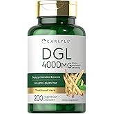 Carlyle DGL Deglycyrrhizinated Licorice Capsules | 200 Count | Vegetarian, Non-GMO & Gluten Free Supplement