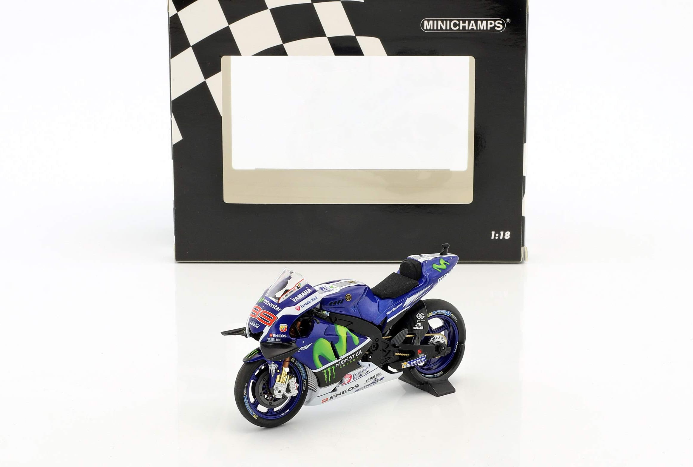 Minichamps 182163099 Yamaha YZR-M1 Movistar Jorge Lorenzo 2016 MotoGP 1:18