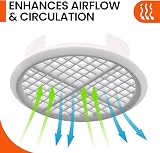 Home Smart 4x 70mm White Plastic Round Soffit Air Vent Push Fit UPVC Fascia Disc view 7