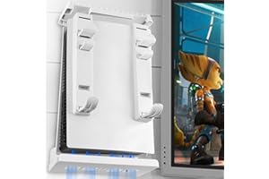 SIKEMAY PS5 Wall Mount, 4-in-1 Wall Mount Kit for PlayStation5 Disc&Digital Version, PS5 Console Holder Wall Mount, with 2 Hangers for Controller, Headset and PS5 VR2, Video Game Organizer