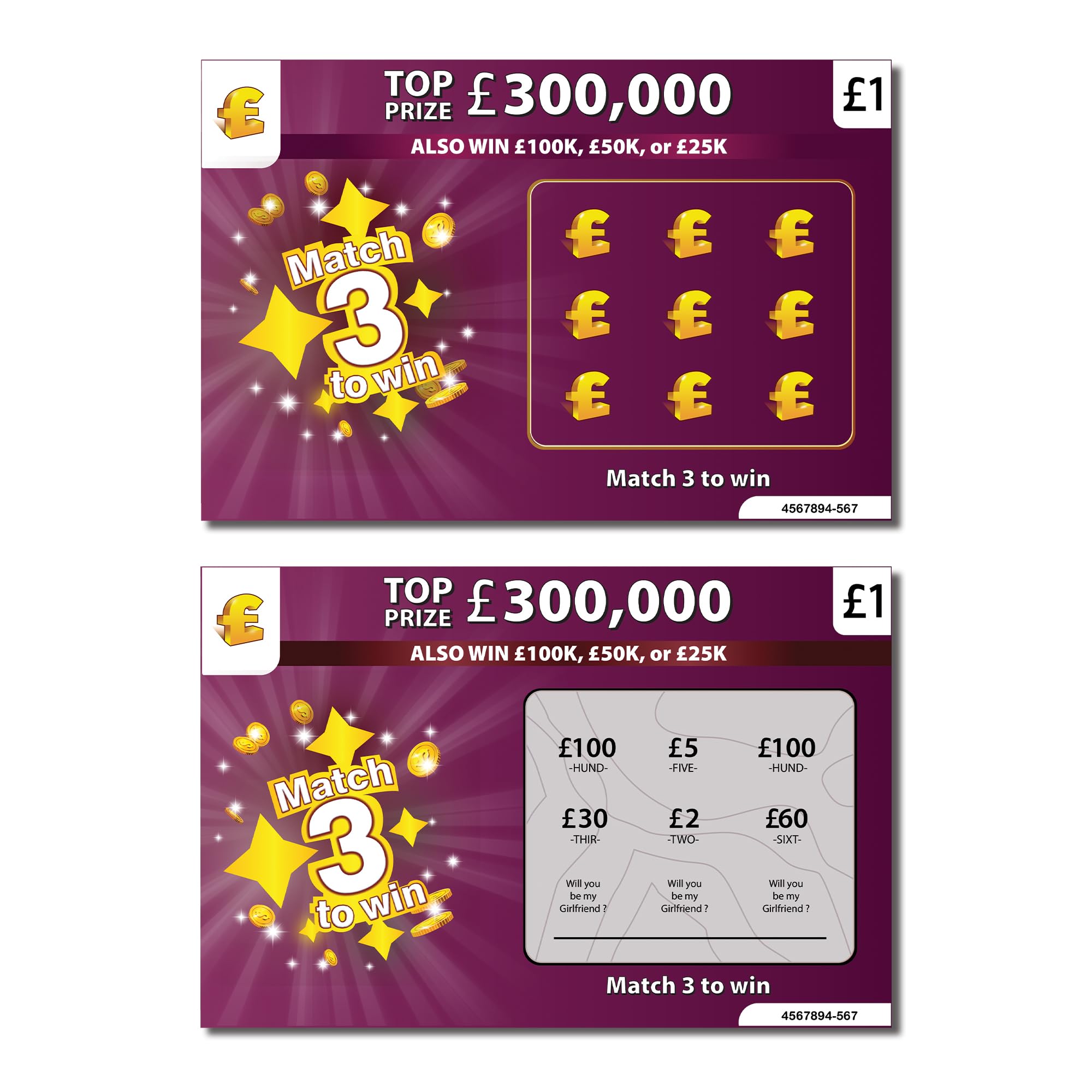 Will You Be My Girlfriend ? | Proposal Scratch Card | Romantic Decorations | Be my Valentine Card | Long Distance Relationship Gifts for Girlfriend | I Love You Gift for Her | 2 Pack