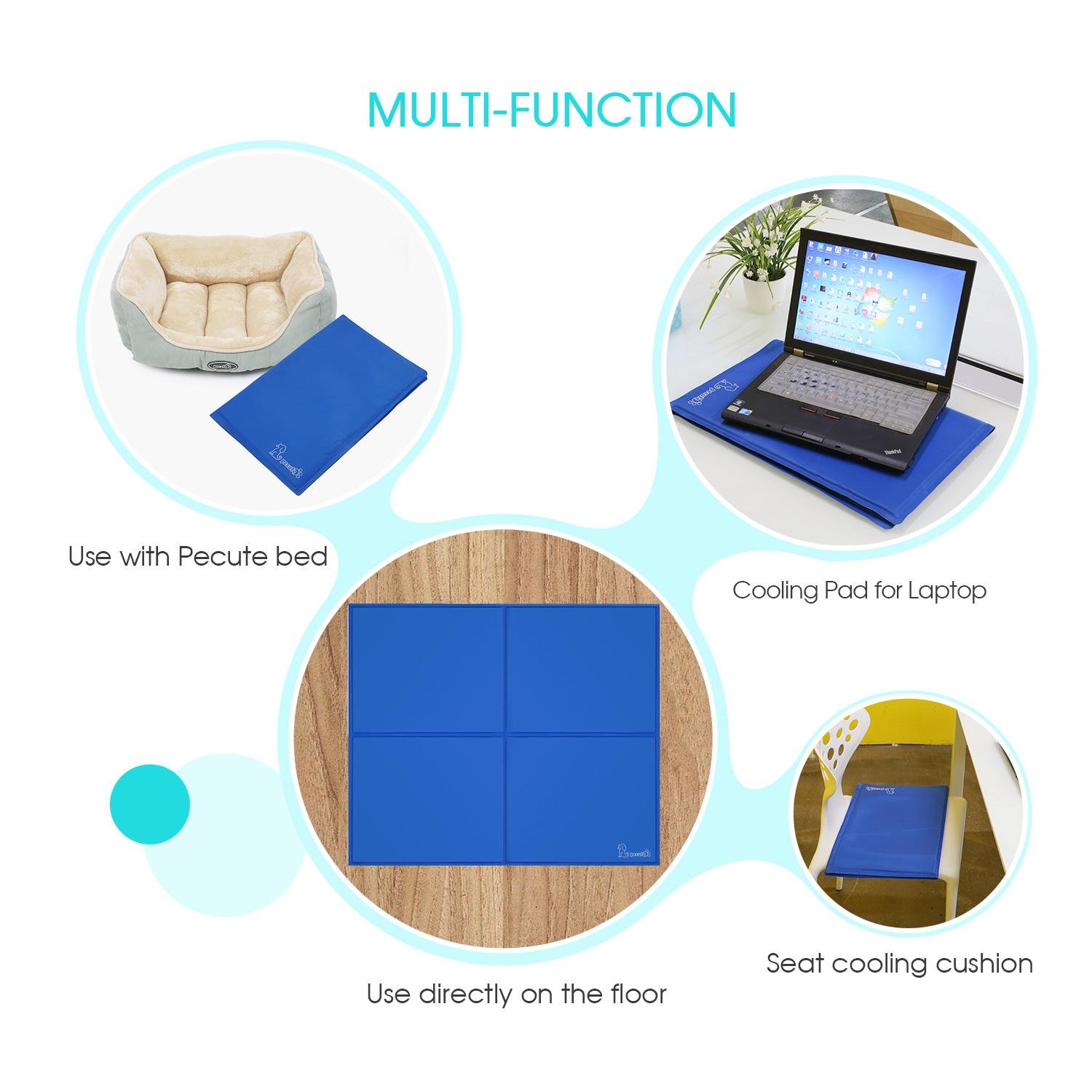 Dog Cooling Mat Extra Large 96x81cm, Non-Toxic Gel Self Cooling Pad for Pets in Hot Summer