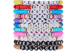 BONPUR Taylor 11-Piece Friendship Bracelet Set - Musical Gift for Your Girlfriend and Fans, Featuring and Speak Now Beads - Taylor Merch for Girls