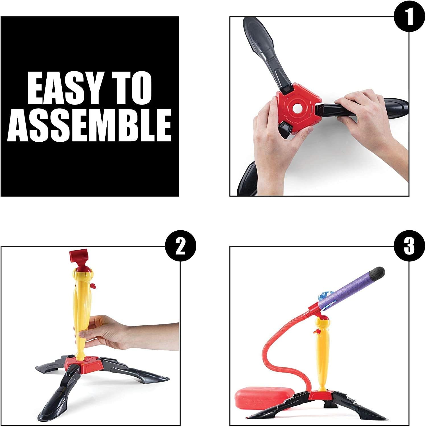 Prextex Toy Rocket for Kids, Ultimate Air Rocket Launcher Toy Set including 4 Foam Rockets and Launch Pad - Image 4