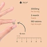 NEW LEAF PRODUCTS Lions Mane 2000mg 180 Vegan Tablets Black Pepper UK Made view 3