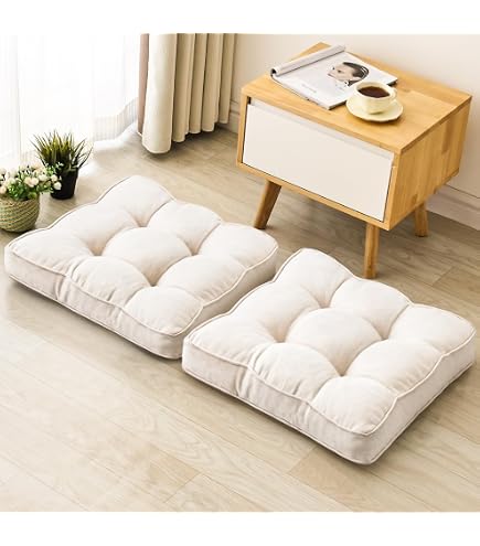 Amazon.com: KNVSS Square Floor Pillows Cushions 21.7''x21.7