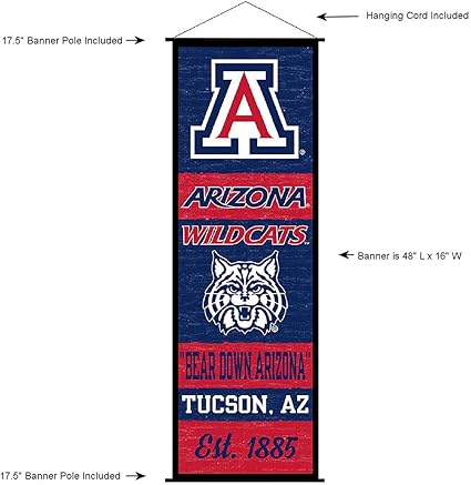 Arizona Wildcats Banner And Scroll Sign Wall Banners Amazon Canada