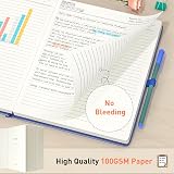 Smarpau Large A4 Notebook 320 Pages 100gsm Leather Hardcover Blue view 3