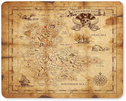 Amazon Co Jp Interestprint 古代カリブ海地図 海賊船とアイランドの冒険の宝物 長方形 ノンスリップ ゴムマウスパッド ゲーム用マウスパッド マット オフィス ホーム 女性 男性 従業員 上司 仕事用 Rectangle パソコン 周辺機器