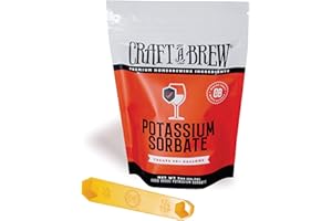 Craft A Brew - Potassium Sorbate - 2oz - Food Grade Stabilizer for Wine, Cider, Mead - Backsweetening - Ingredients for Home Brewing - Mead & Wine Making Supplies - Yields 20+ Gallons