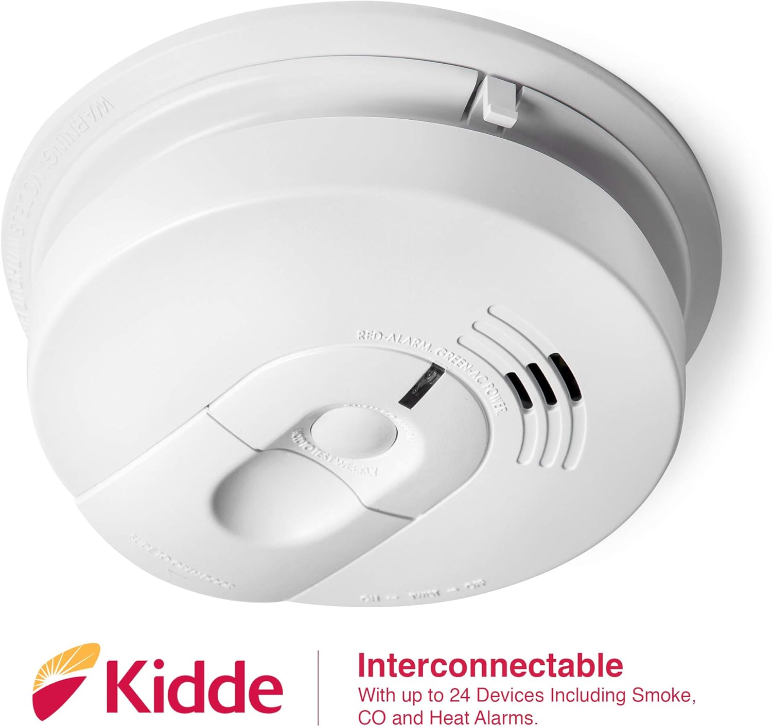 Kidde 21026063 AC Hardwired Smoke Detector Alarm with 9V Back up and Front Load Battery Door - - 