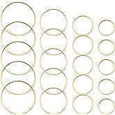 70pcs Earrings Beading Hoop Earring Finding Round Earring Circle Round Beading Hoop Open Bezel Pendant Frame for Jewelry Making