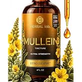 HEBS LAB. Mullein Leaf Extract for Lung Cleanse and Health - Mullein Drops Made in USA - Lung Support Supplement - Herbal Respiratory Support - Mullein Extract Tincture 4 Fl Oz