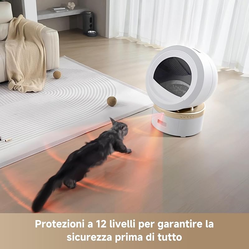 MeowgicPod LR10 Prime Lettiera per gatti intelligente,110L,15 giorni