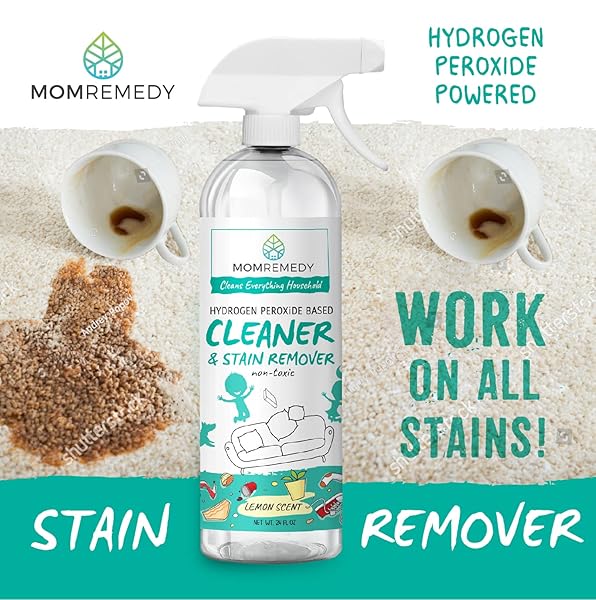 MOMREMEDY HYDROGEN PEROXIDE ALL PURPOSE CLEANING SPRAY | MULTIPURPOSE HOME CLEANER | FABRIC AND LAUNDRY STAIN REMOVER | ALL SURFACE KITCHEN AND BATHROOM | NON TOXIC