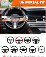 Tevlaphee Steering Wheel Lock Universal Heavy Duty 3 Keys Black view 6