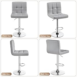 Yaheetech Bar Stools Set of 2, PU Leather