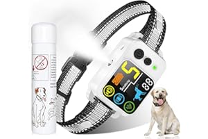 WACNEM Citronella Bark Dog Collar [1*Refill] Spray Dog Collar, with 5 Adjustable Sensitivity, Beep+Vibration+Spray 5 Working Modes Citronella Bark Collar, IP66 Waterproof Dog Spray Collar for L/M/S