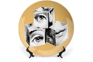 LydlX Lina Cavalieri Plate, Wall Decorative Plate, Mysterious Face Plate Wall Hanging Decoration,Including Bracket and Special Spring Hook,style-15,8inch