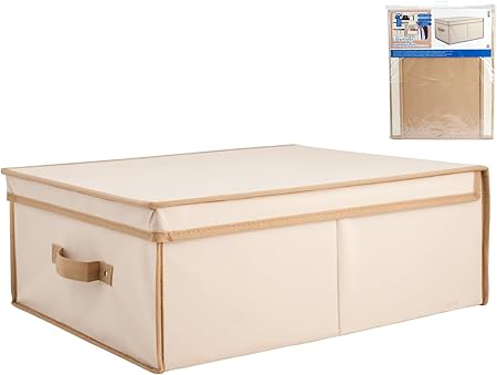 HOME Caja Armario, Tela, Crudo, 50 x 40 x 20 cm: Amazon.es: Hogar