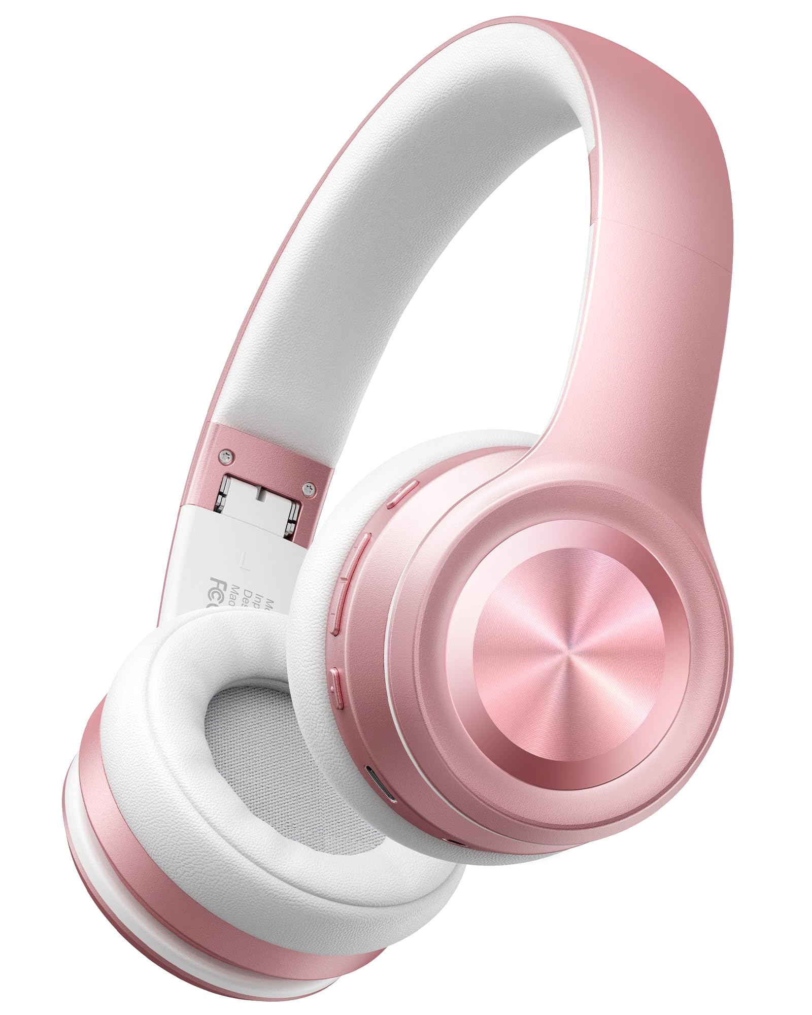 Photo 1 of Picun Solo6 Wireless Bluetooth Headphones, 5EQ Music Mode, On-Ear Headphone with Built-in Microphone, Foldable Headset with 140H Battery Life, App Control for Girls, Home, School, Travel (Rose Gold)