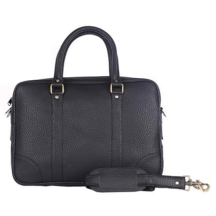 RL Synthetic 40.2082 cms Black Messenger Bag (P22)