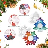 Gukasxi 2pcs Tealight Silicone Resin Molds Snowflake & Tree Candle Holders view 3