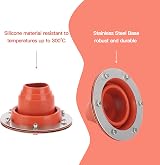 aleawol Tent Stove Jack Kit 300°C Silicone Stainless Base Wood Burner Camping view 3