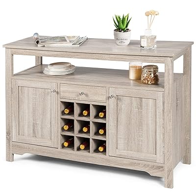 Giantex Buffet Server Sideboard with Cabinets and Wine Storage